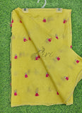 Lovely Jute Georgette Saree in Embroidery Tassel Butis