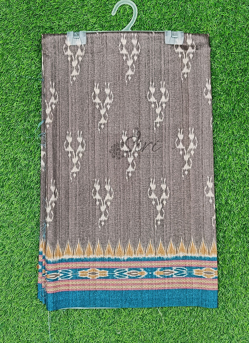 Beautiful Digital Print Semi Tussar Saree