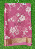 Lovely Printed Georgette Saree in Self Design