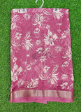 Lovely Printed Georgette Saree in Self Design