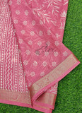 Lovely Printed Georgette Saree in Self Design