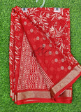 Lovely Printed Georgette Saree in Self Design