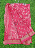 Lovely Printed Georgette Saree in Self Design