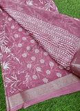 Lovely Printed Georgette Saree in Self Design