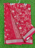 Lovely Printed Georgette Saree in Self Design