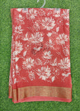 Lovely Printed Georgette Saree in Self Design