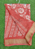 Lovely Printed Georgette Saree in Self Design