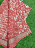 Lovely Printed Georgette Saree in Self Design