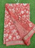 Lovely Printed Georgette Saree in Self Design