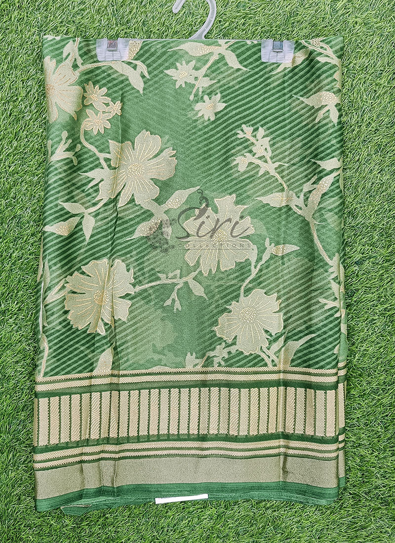 Beautiful Printed Brasso Saree in Foil Print