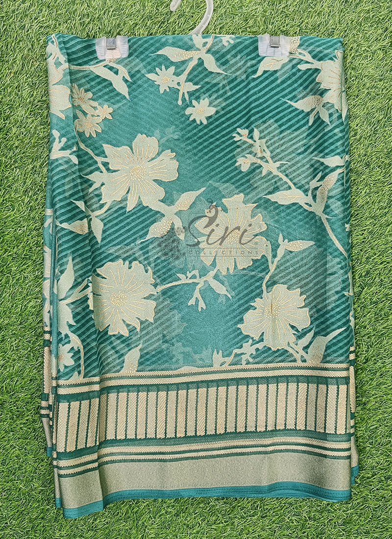 Beautiful Printed Brasso Saree in Foil Print