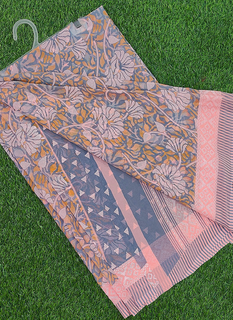 Beautiful Latest Printed Georgette Saree