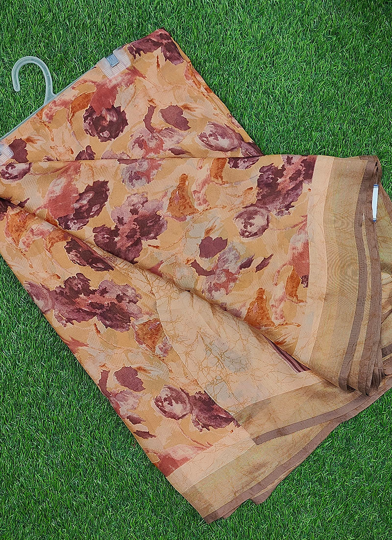 Beautiful Latest Printed Georgette Saree