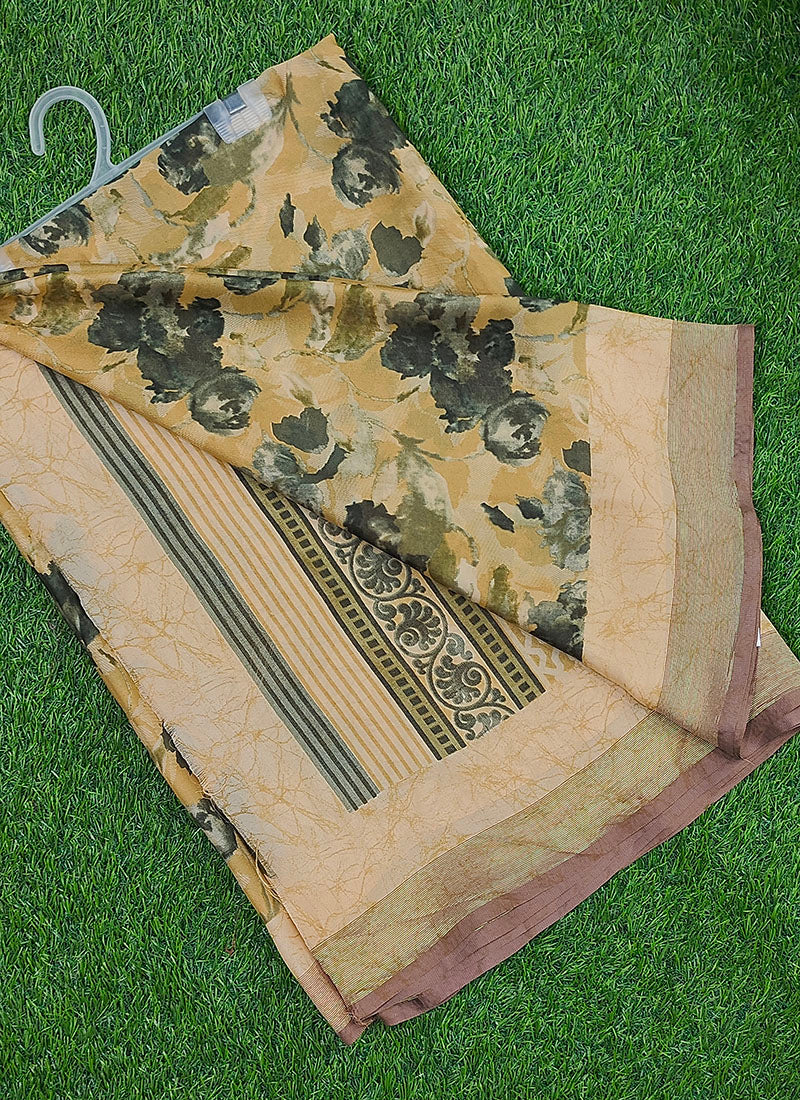 Beautiful Latest Printed Georgette Saree