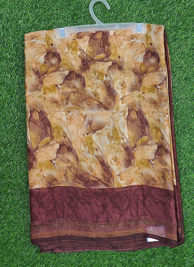 Beautiful Latest Printed Georgette Saree