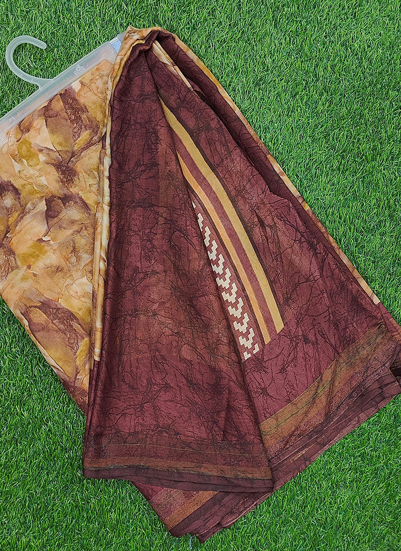 Beautiful Latest Printed Georgette Saree