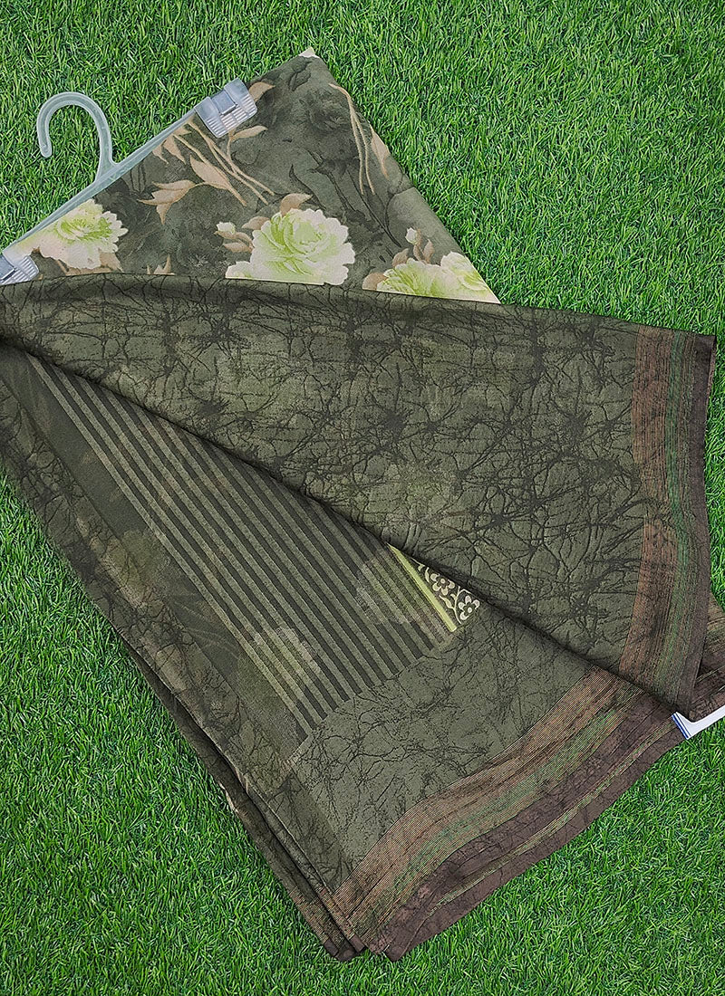 Beautiful Latest Printed Georgette Saree