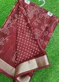 Lovely Printed Moss Georgette Saree