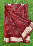 Lovely Printed Moss Georgette Saree