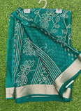 Lovely Printed Moss Georgette Saree
