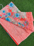 Latest Beautiful Printed Crepe Saree with Blouse