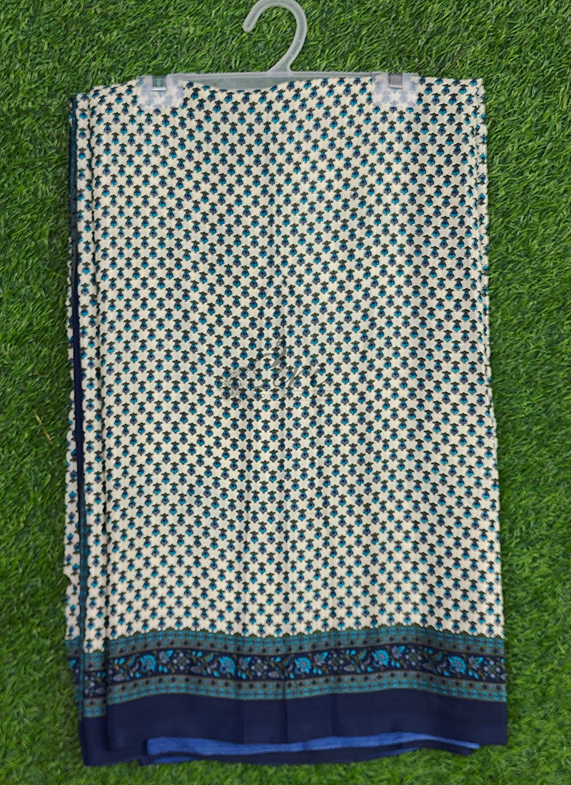 Latest Beautiful Printed Crepe Saree with Blouse