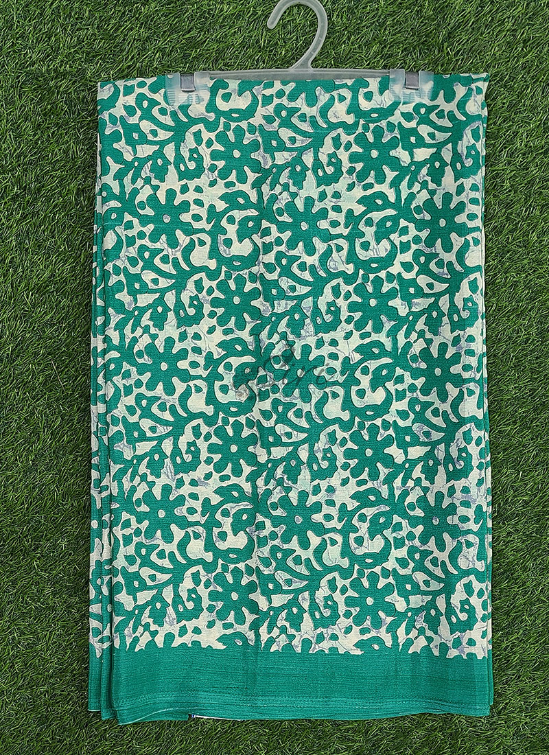 Latest Beautiful Printed Crepe silk Saree with Blouse