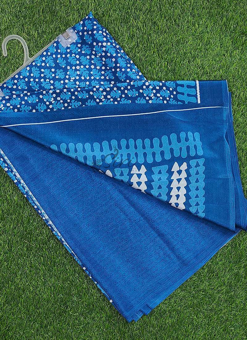 Latest Beautiful Printed Crepe silk Saree with Blouse