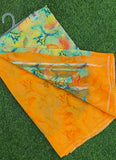 Latest Beautiful Printed Crepe silk Saree with Blouse