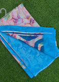 Latest Beautiful Printed Crepe silk Saree with Blouse