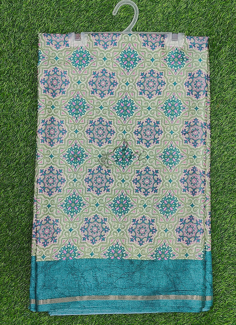 Beautiful Printed Semi Silk Saree with Blouse