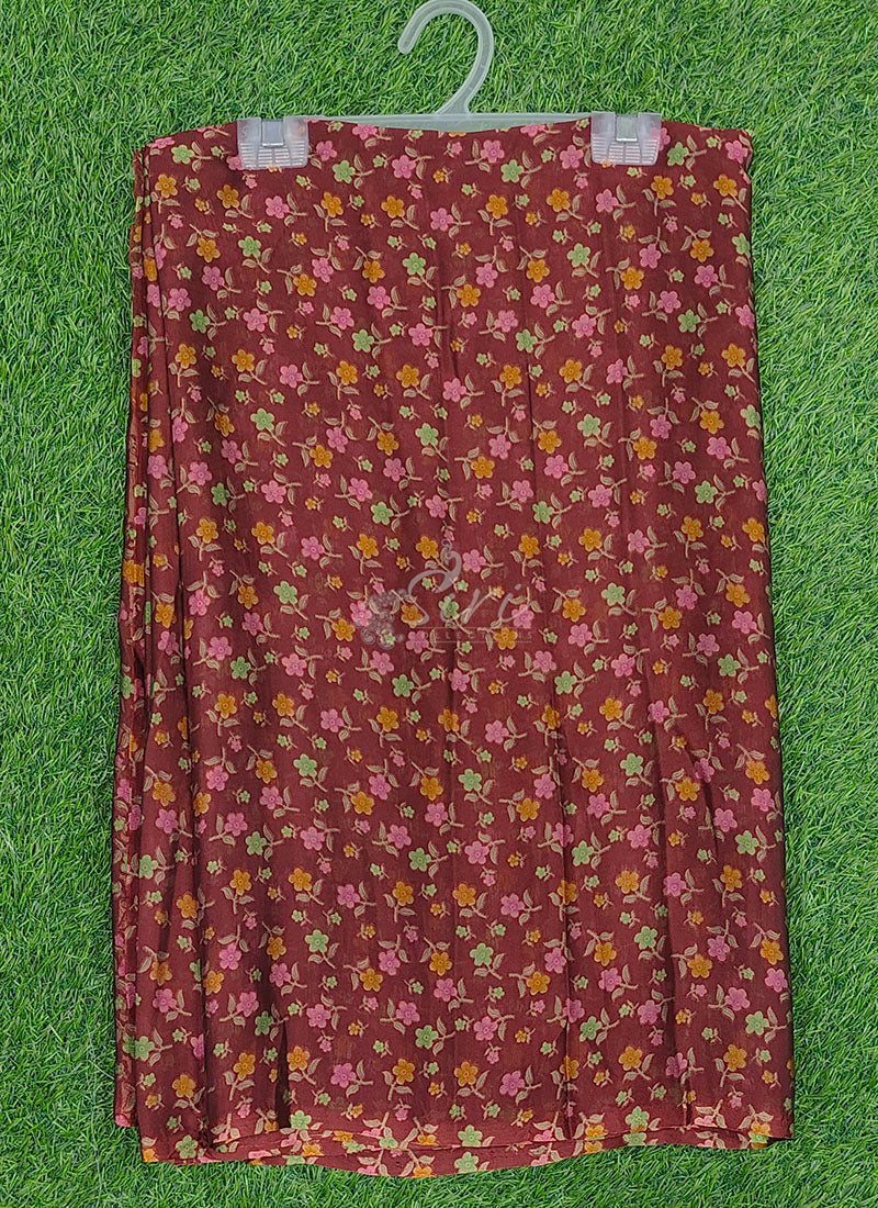 Beautiful Printed Floral Metal Georgette Saree
