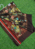Beautiful Printed Floral Metal Georgette Saree