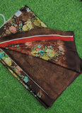 Beautiful Printed Floral Metal Georgette Saree