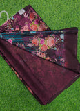 Beautiful Printed Floral Metal Georgette Saree