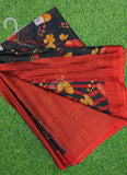Beautiful Printed Floral Metal Georgette Saree