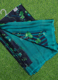 Beautiful Printed Floral Metal Georgette Saree