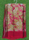 Beautiful Printed Floral Metal Georgette Saree