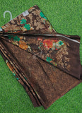Beautiful Printed Floral Metal Georgette Saree