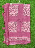 Beautiful Printed Chiffon Saree in Self Lines Texture
