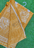 Beautiful Printed Chiffon Saree in Self Lines Texture