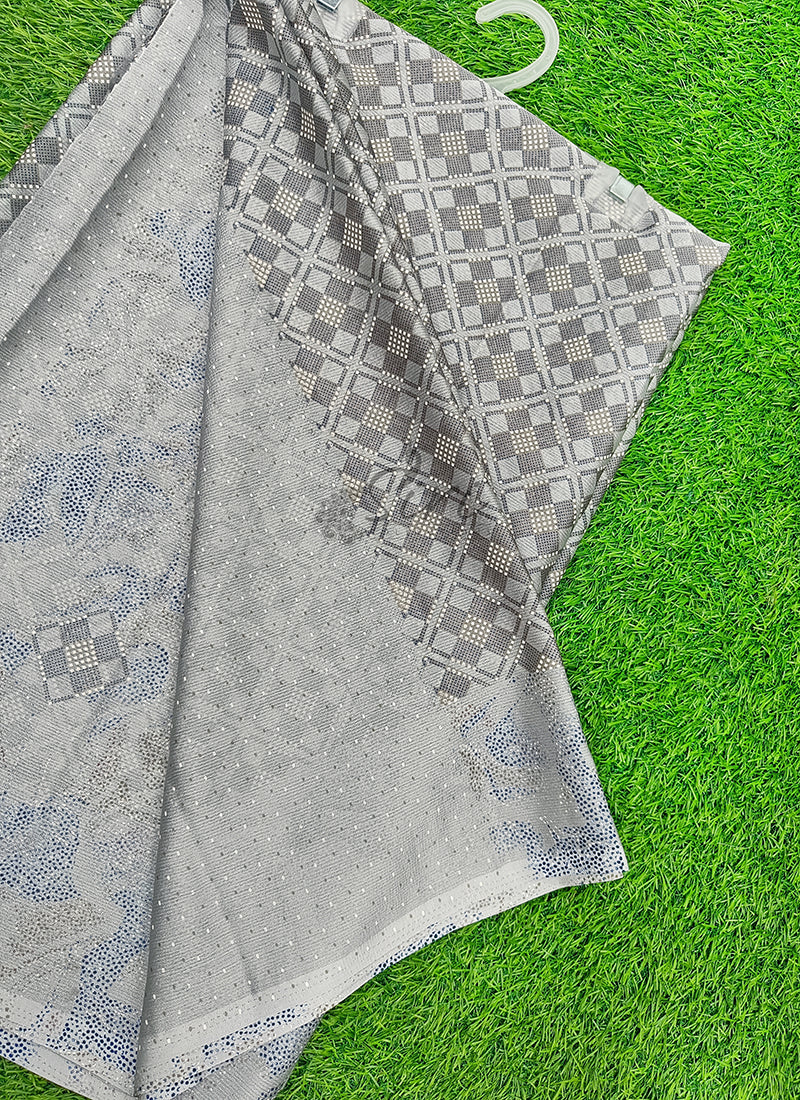 Beautiful Printed Crepe Chiffon Saree