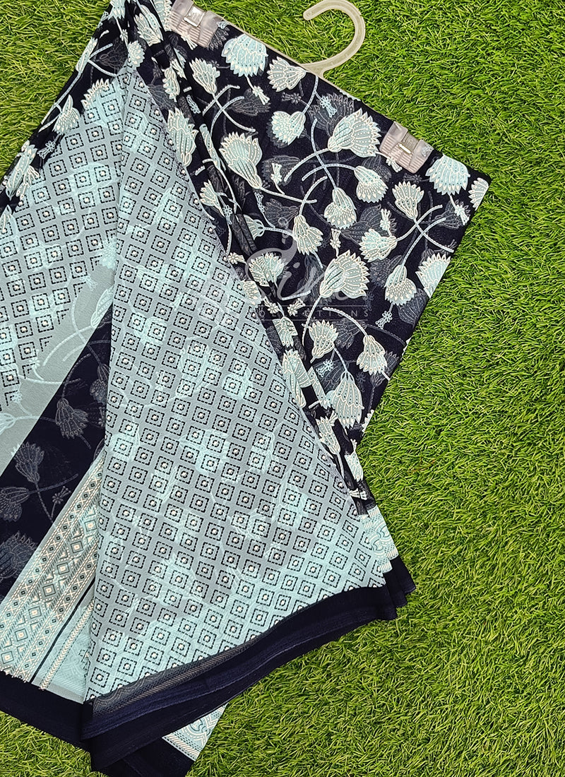 Beautiful Printed Georgette Saree