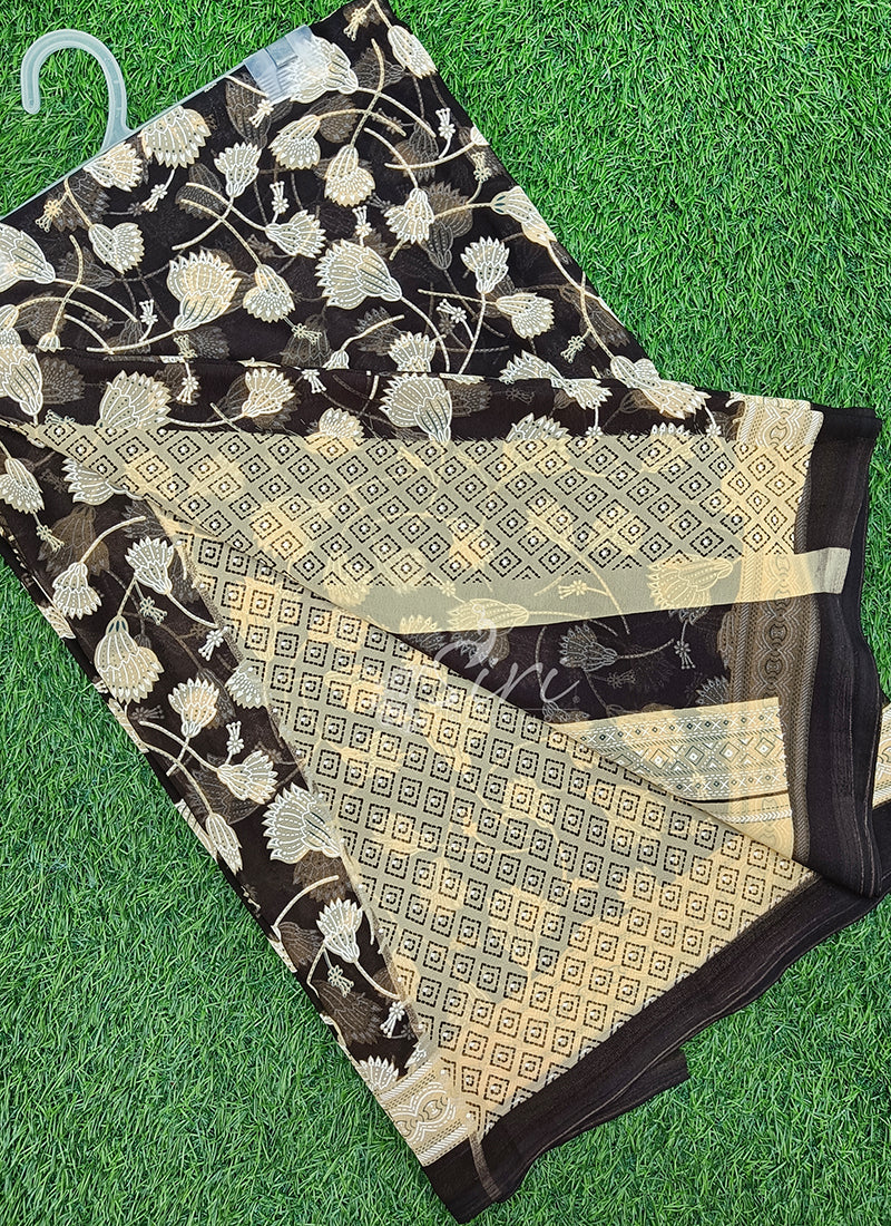 Beautiful Printed Georgette Saree