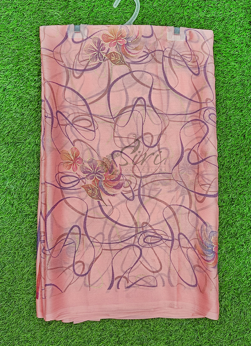 Beautiful Chiffon Saree in Foil Print