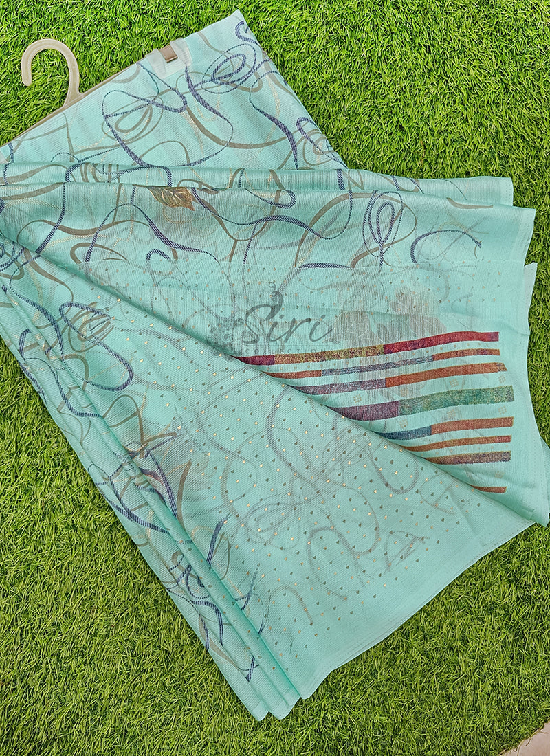 Beautiful Chiffon Saree in Foil Print