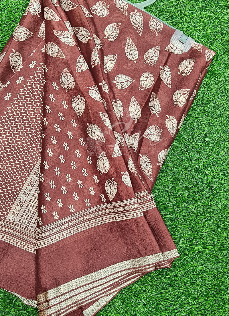 Beautiful Printed Crepe Georgette Saree