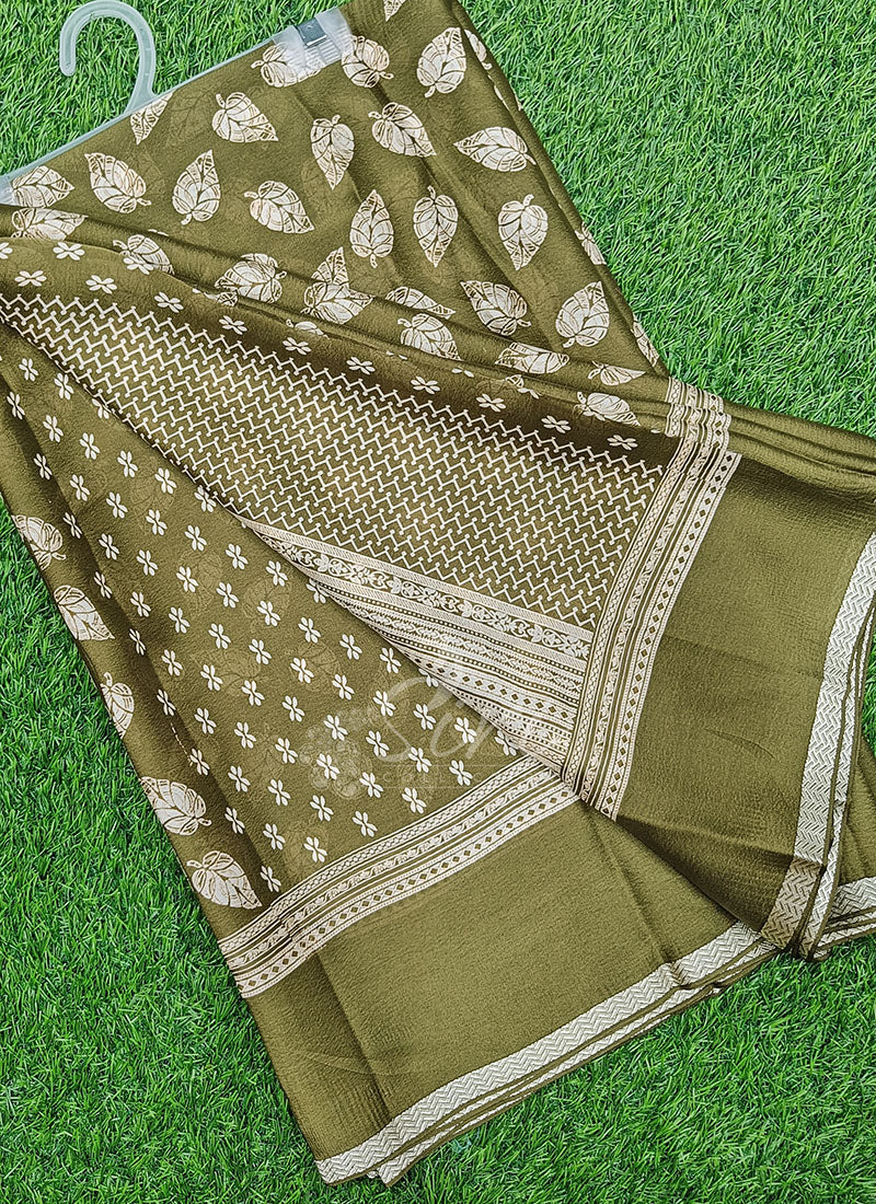 Beautiful Printed Crepe Georgette Saree