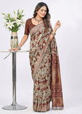 Beautiful Printed Fancy Silk Saree