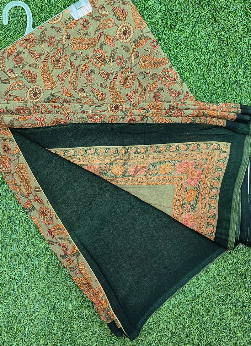 High Quality Printed Crepe Sarees